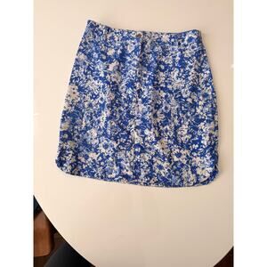 Blue and white floral pattern skirt - Size M